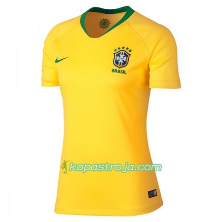 Billiga Fotbollströjor Brasilien Dam VM 2018 Hemma tröja